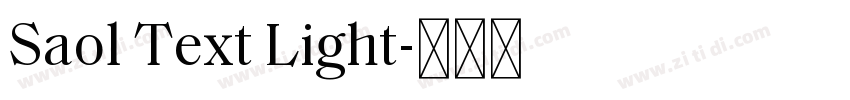 Saol Text Light字体转换